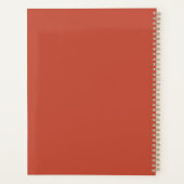 美容師バーントオレンジベージュモノグラムの プランナー手帳 (裏面)