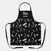 美容師パーソナライズされたブラックエプロン エプロン (正面)