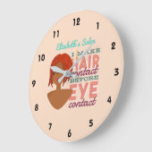 美容師パーソナライズされたレトロアフロサロンウォール ラージ壁時計 (傾斜)