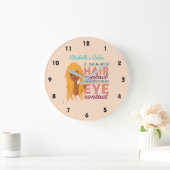 美容師パーソナライズされたレトロアフロサロンブロンド ラージ壁時計 (ホーム)