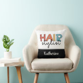 美容師パーソナライズされたレトロ美容師ギフト クッション (椅子)