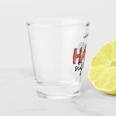 美容師パーソナライズされたレトロ美容師ギフト ショットグラス (左)