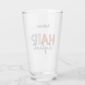 美容師パーソナライズされたレトロ美容師ギフト タンブラーグラス (裏面)