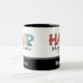 美容師パーソナライズされたレトロ美容師ギフト ツートーンマグカップ (中央)