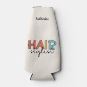 美容師パーソナライズされたレトロ美容師ギフト ボトルクーラー (正面)