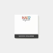 美容師パーソナライズされたレトロ美容師ギフト ポストイット (正面)