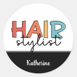美容師パーソナライズされたレトロ美容師ギフト ラウンドシール