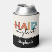 美容師パーソナライズされたレトロ美容師ギフト 缶クーラー (缶正面)