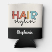 美容師パーソナライズされたレトロ美容師ギフト 缶クーラー (正面)