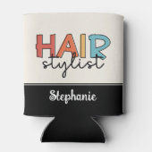 美容師パーソナライズされたレトロ美容師ギフト 缶クーラー (裏面)