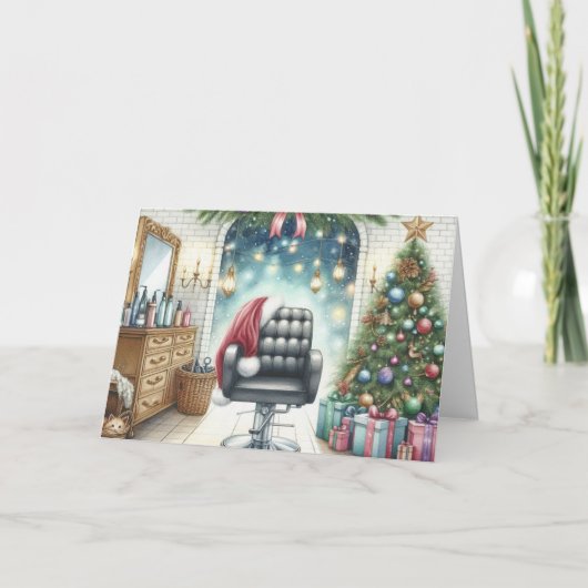 美容師パーソナライズされた用クリスマスカード シーズンカード (正面)