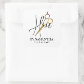 美容師パーソナライズされた美容師サロン スクエアシール (バッグ)