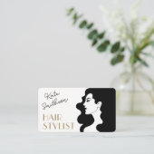 美容師パーソナライズされたQRコードおよびソーシャルメディア 名刺 (スタンド正面)