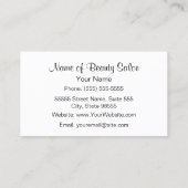 美容師ヒョウ印刷レトロモダン女性サロン 名刺 (裏面)