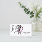 美容師ヒョウ印刷レトロモダン女性サロン 名刺 (スタンド正面)