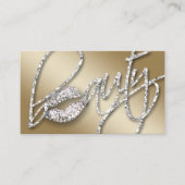 美容師ビジネス美しい金ゴールド氷ロイヤリティ ロイヤリティカード (正面)