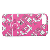 美容師ビューティガーリーカンピモノグラムのンク Case-Mate iPhoneケース (裏面(横))