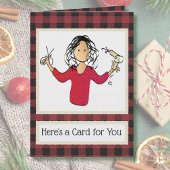 美容師ビューティシアンクリスマスサンキューカード カード