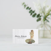 美容師ビーナス女神&シザー美しいサロン 名刺 (スタンド正面)