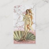 美容師ビーナス&金ゴールドシザーバラ金ゴールド大理石 名刺 (正面)