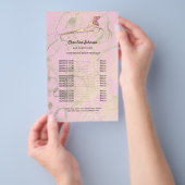 美容師ピンクの価格表 チラシ (ハンドル)