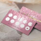 美容師ピンクグリッタードリプスサロンロイヤリティ ロイヤリティカード