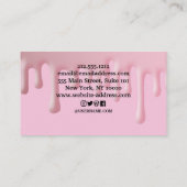 美容師ピンクドリッティングゴールデンシザーサロン 名刺 (裏面)