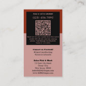 美容師ピンクブラック&レッドサンキューロイヤリティ 割引カード (裏面)