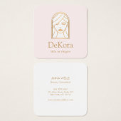 美容師ピンク美しいガール顔 (正面&裏面)