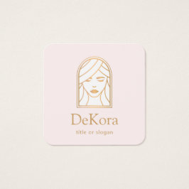 美容師ピンク美しいガール顔