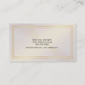 美容師ピンク金ゴールドグリッターサルーンスクエア 名刺 (裏面)