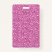 美容師ピンク&金ゴールドグリッターイニシャル バッジ (裏面)