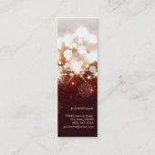 美容師ファッショナブル金ゴールドスパークルハサミ スキニー名刺 (裏面)