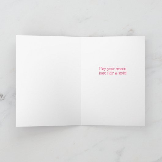 美容師ファンキーピンクとグリーン シーズンカード (内部)