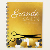 美容師フェイク鋏金ゴールドサロンアポイントメント プランナー手帳 (正面)