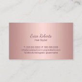 美容師フォイルバラ金ゴールドモノグラムヒョウ 名刺 (裏面)