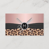 美容師フォイルバラ金ゴールドモノグラムヒョウ 名刺 (正面)