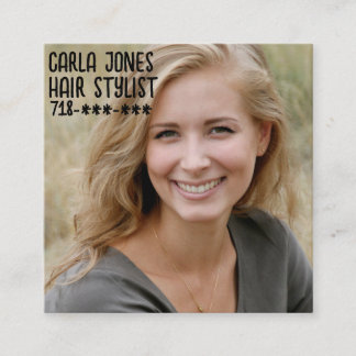 美容師フォトスクエアビジネスカード スクエア名刺