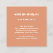 美容師フォト名刺 スクエア名刺 (裏面)