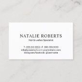 美容師フラッシュ美しいサロンバラ金ゴールドグリッター 名刺 (裏面)