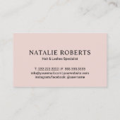 美容師フラッシュ美しいサロン赤面バラ金ゴールド 名刺 (裏面)