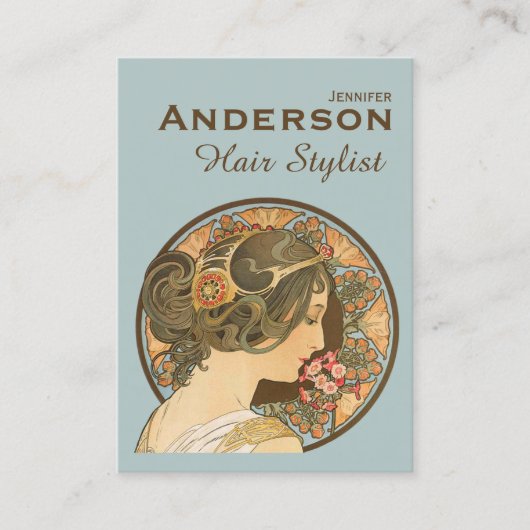 美容師フラワーズ美しいCC0644名刺 名刺 (正面)