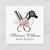 美容師フローラシザーqrコースタイリッシュド スクエア名刺 (正面)