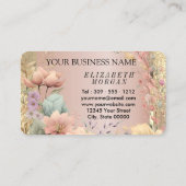 美容師フローラバラ金ゴールド 名刺 (裏面)