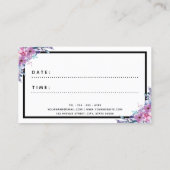 美容師フローラ金ゴールドグリッター鋏 予約カード (裏面)