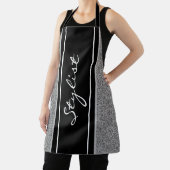 美容師ブモダンラックシルバーグリッターカスタム エプロン (インサイチュ)