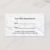 美容師ブラックグリッターサロンアポイントメント 予約カード (裏面)