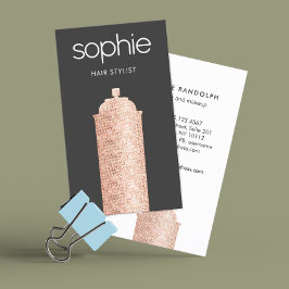 美容師ブラックサロンバラ金ゴールドヘアスプレー 名刺