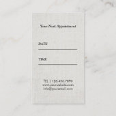 美容師ブラックシザーサロンアポイントメント 予約カード (裏面)