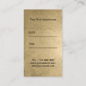 美容師ブラックシザースタイリッシュ金ゴールド&銅 予約カード (裏面)